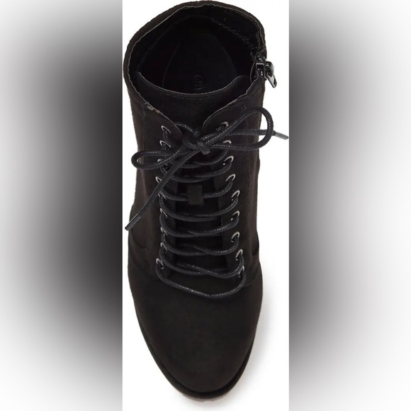 NWT! Wild Diva Lounge Black Combat Platform Heeled Bootie - Picture 4 of 6